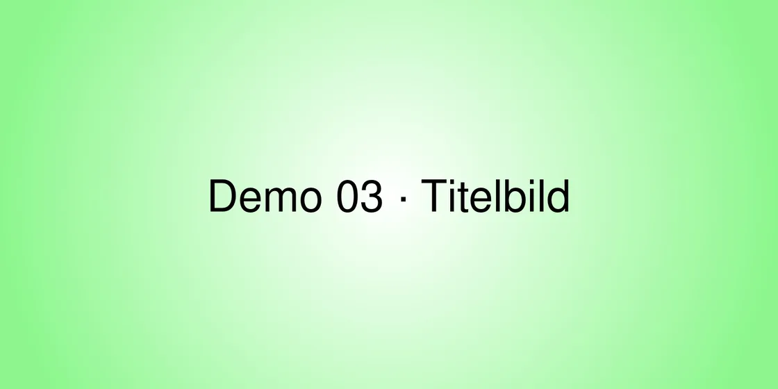 Demo-Titelbild