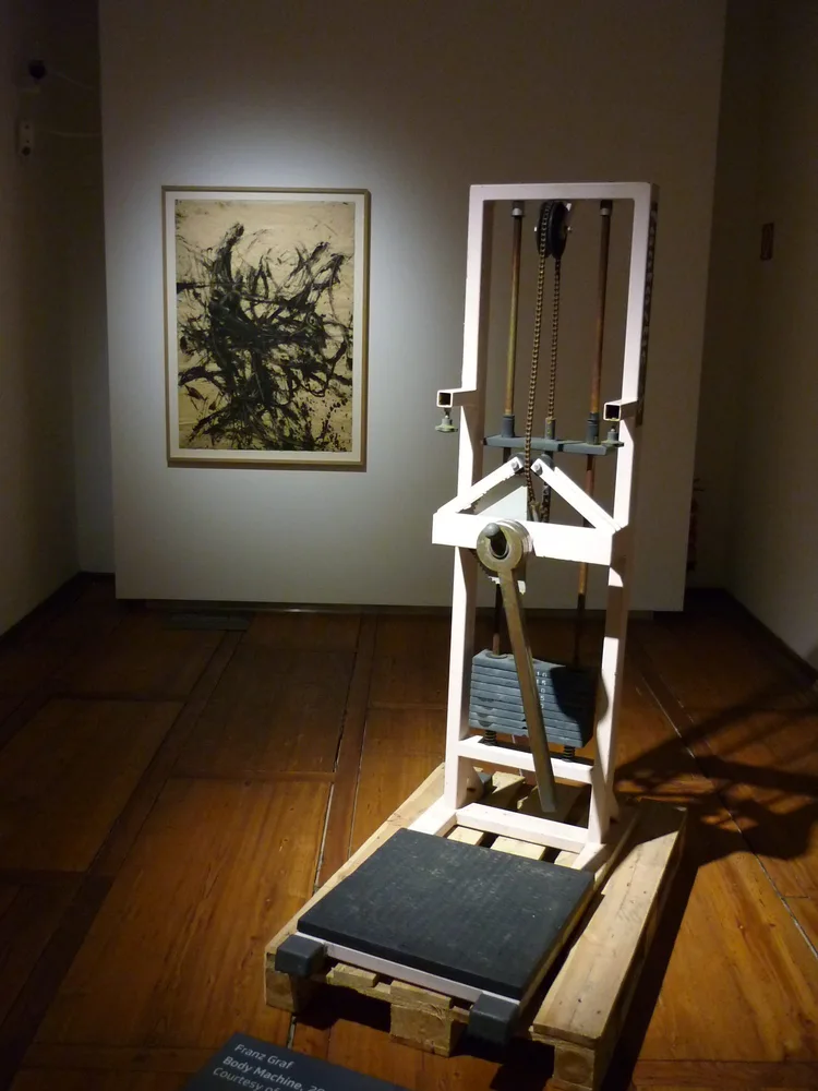 Franz Graf: Body Machine, 2013; Günter Brus: Ohne Titel (Informel), 1960