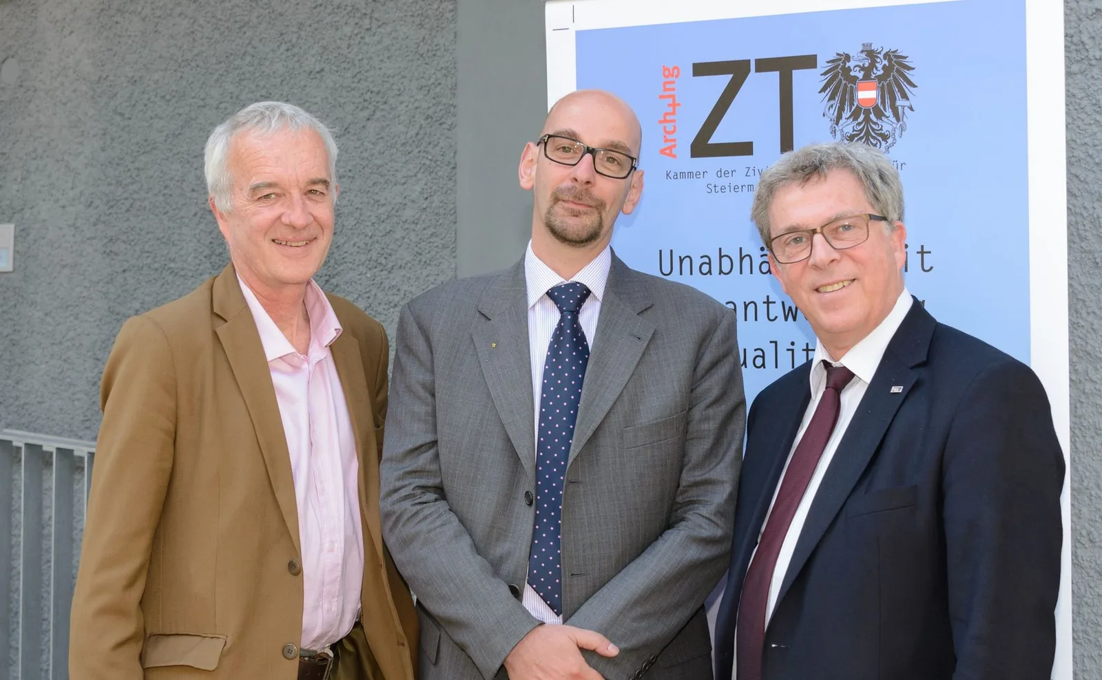 Gerald Fuxjäger (Präsident), Matthias Neubauer (Wahlkommissär), Reinhard Hohenwarter (VZ-Präsident)