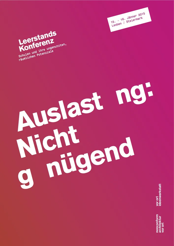 Leerstandskonferenz 4 _ Auslastung: Nicht genügend!