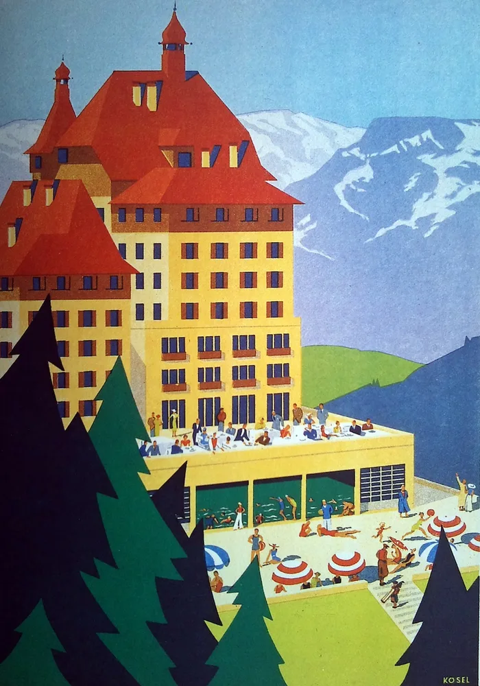 Suedbahnhotel_Semmering__1933__Plakat_von_Hermann_Kosel_fuer_das_neue_Schwimmbad_des_Hotels