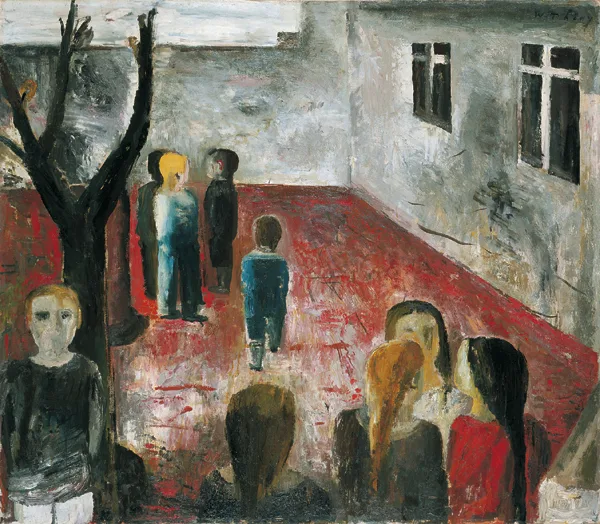 Thjöny_Der Schulhof, 1925/26 (Foto Galerie Welz Ges.m.b.H. Salzburg)