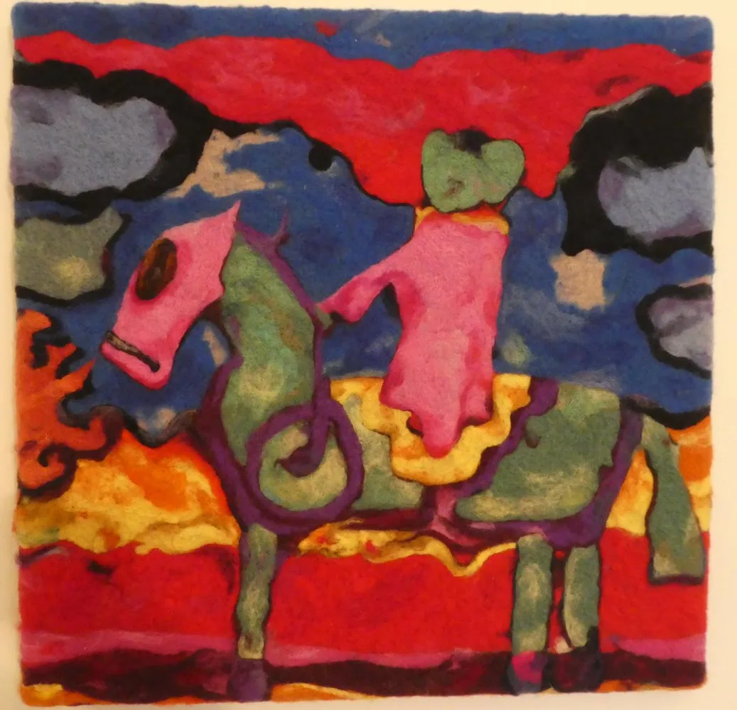 Sebastian Supanz, „Everything’s changing“, Wolle auf Leinwand, 2023