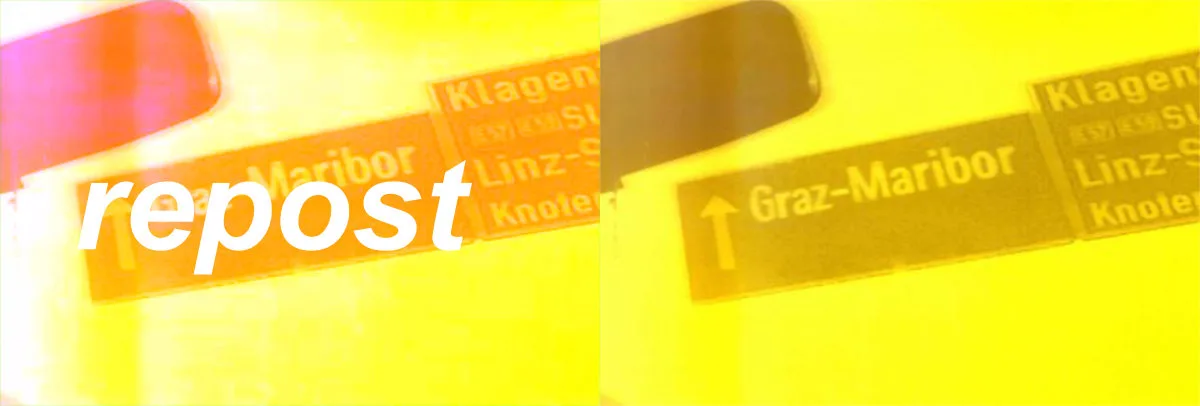 Straßenschild Graz - Maribor 2004
