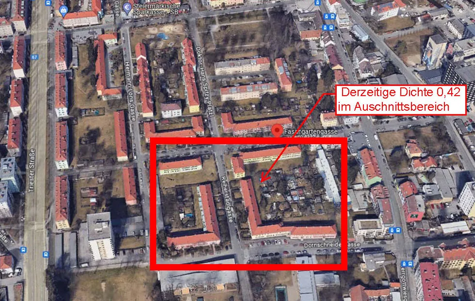 Dichtepotenzial Fasangartengass_google luftbild