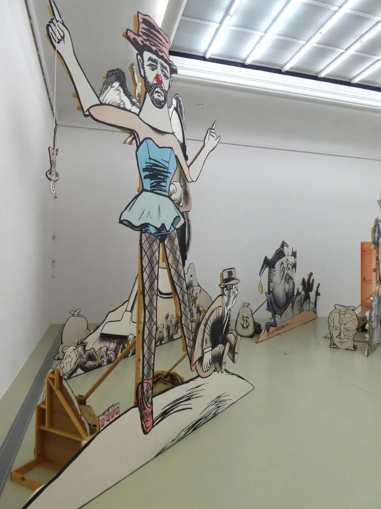 © Wenzel Mraček Halle für Kunst und Medien: Jim Shaw, „I dreamt I was Taller than Jonathan Borofsky“, 2009, Ausschnitt