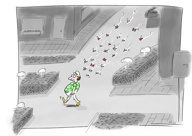 Ausstellung Fingerspitzengefühl, Kartoons über Gebautes