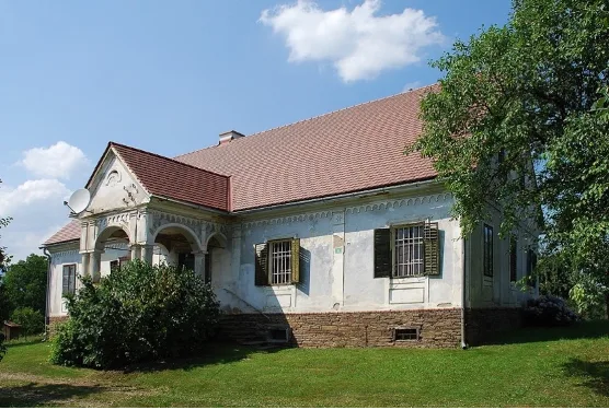 Rothschädelhaus mit Säulenportikus, Frauental an der Laßnitz, Ortsteil Schamberg, Mitte 19. Jh.