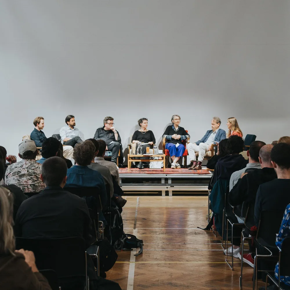 © GAM.Lab TU Graz Podium von Kanon Kontext Kontroversen, Diskussion TU Graz, 28.5.2024