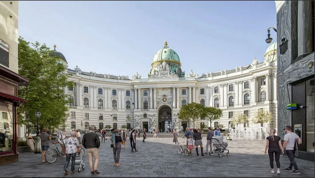 Rendering Michaelerplatz Wien, Screenshot Mraček, ©ZOOMVP.AT – Mobilitätsagentur Wien
