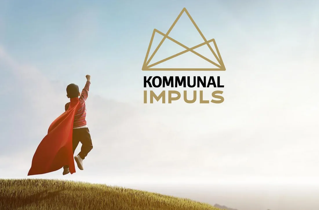 Junge schwebt über Wiese, Sujet Kommunal Impuls Award © Kommunalverlag Österreich
