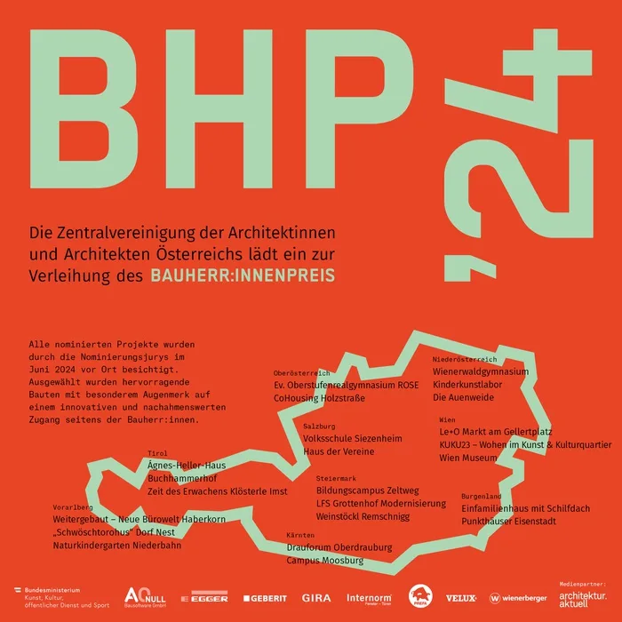 Einladung zur Verleihung des Bauherr:innenpreises 2024