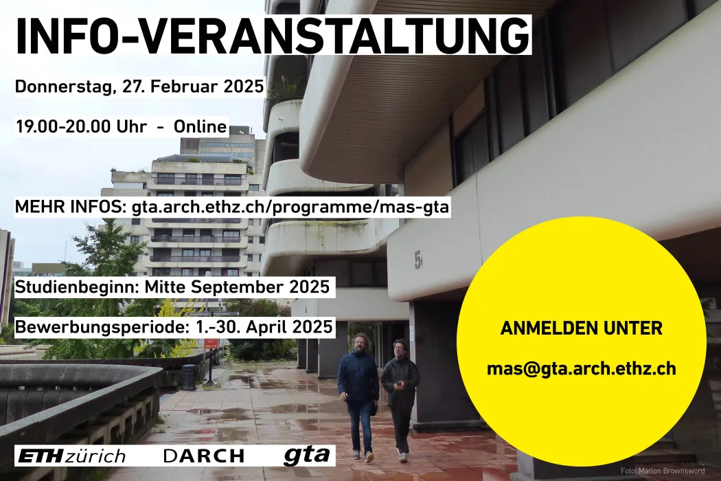 Poster Info zu MAS Geschichte und Theorie an der ETH Zürich