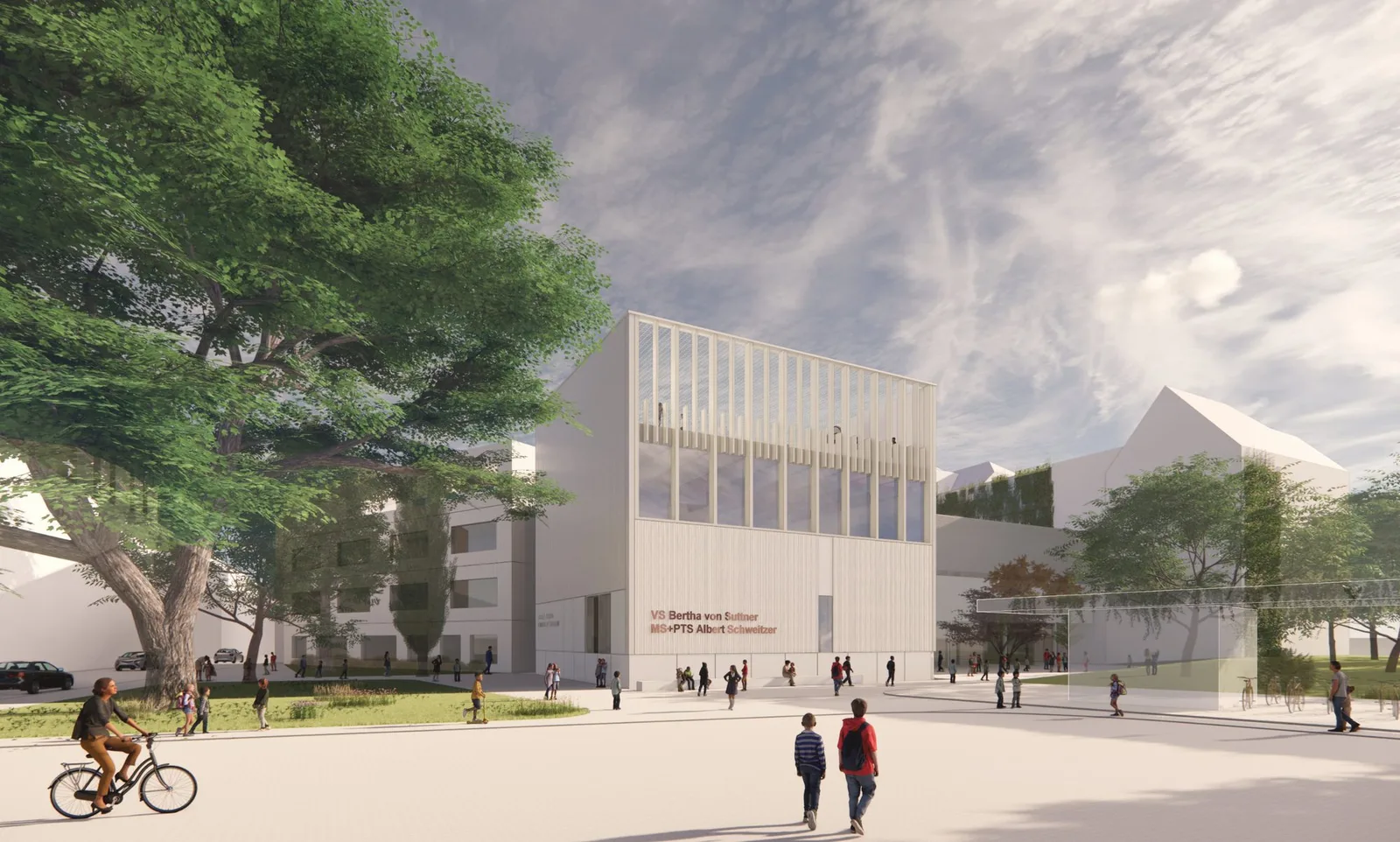 © Architekten Pernthaler ZT-GmbH Visualisierung, Wettbewerb VS Bertha v. Suttner und MS Albert Schweitzer Graz