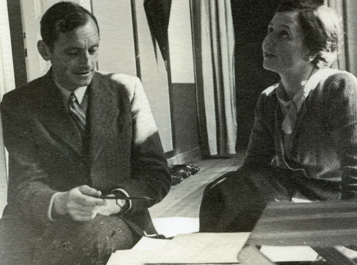 Anna Lülja Simidoff/Simidowa mit Prof. Friedrich Zotter, 1930er Jahre
