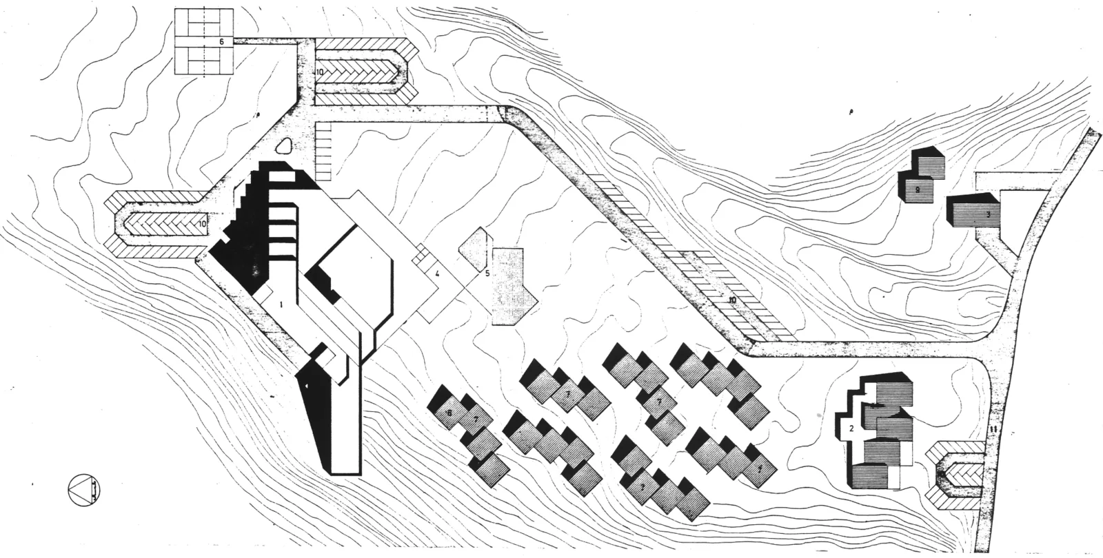 Hotel Dareh Noor am Kaspischen Meer, Iran (nicht realisiert), Lageplan