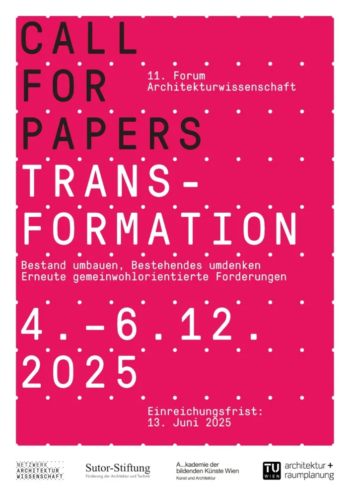 Plakat 11. Forum Architekturwissenschaft, 2025