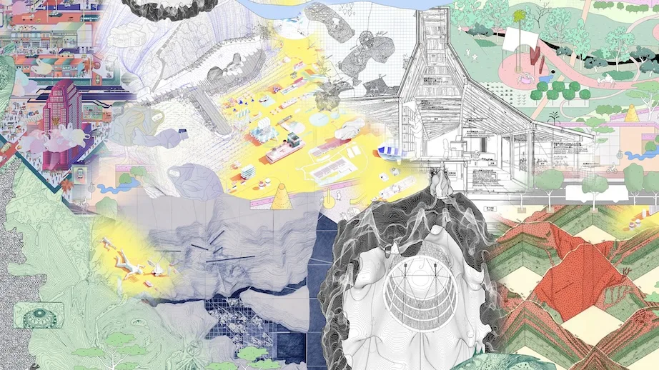 Collage architektonische Zeichnungen, verschiedene Urheber:innen, UIA 2025