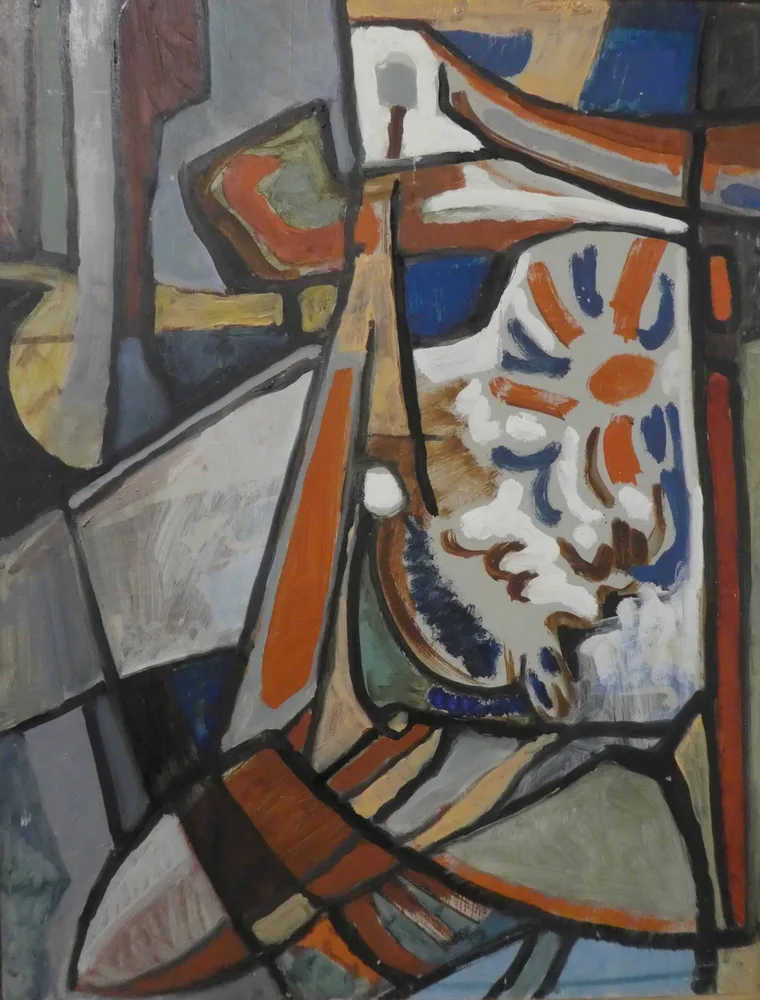 Blühendes rechts, ca. 1960, Öl auf Hartfaserplatte, 63 x 59,5 cm (Foto: Mraček)
