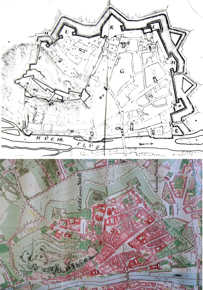 Bild 4: 1710 Claus, 1829 Franzisz. Kataster