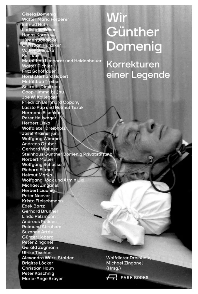 Wolfdieter Dreibholz, Michael Zinganel (Hg.): Wir Günther Domenig. Korrekturen einer Legende. Zürich (Park Books) 2025 in deutscher und englischer Ausgabe. 240 Seiten, € 39,10, ISBN 978-3-03860-454-9 (deutsche Ausgabe)