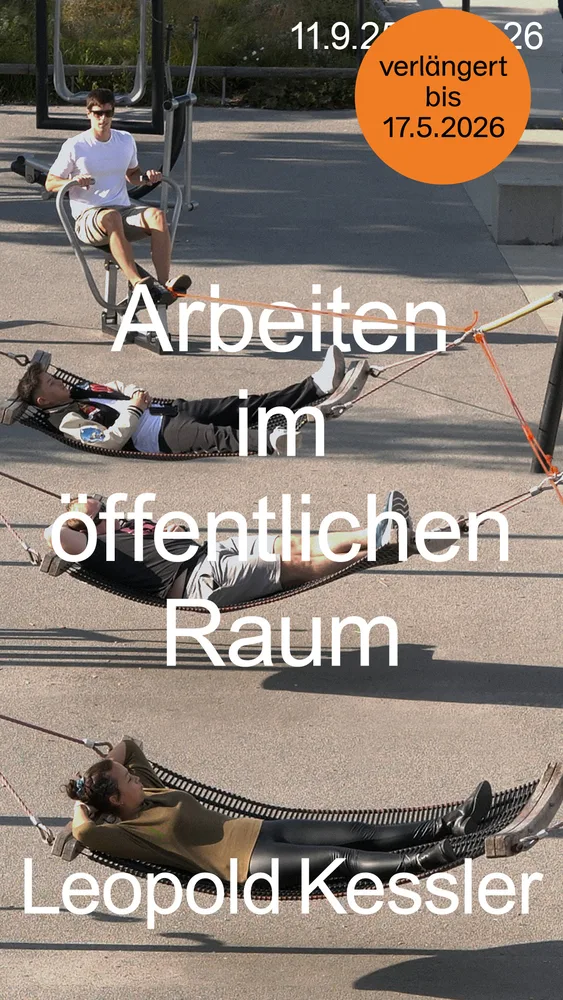 Plakat der Ausstellung Arbeiten im Öffetnlichen Raum, Leopold Kessler, musa 2025
