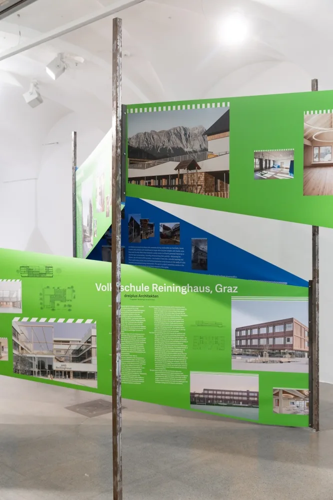 © The Schubidu Quartet Ausstellungsansicht The Prize Bag: Double Lives of Architecture. Architekturpreis des Landes Steiermark 2025, © The Schubidu Quartet