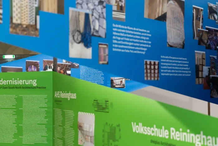 © The Schubidu Quartet Ausstellungsansicht The Prize Bag: Double Lives of Architecture. Architekturpreis des Landes Steiermark 2025, © The Schubidu Quartett