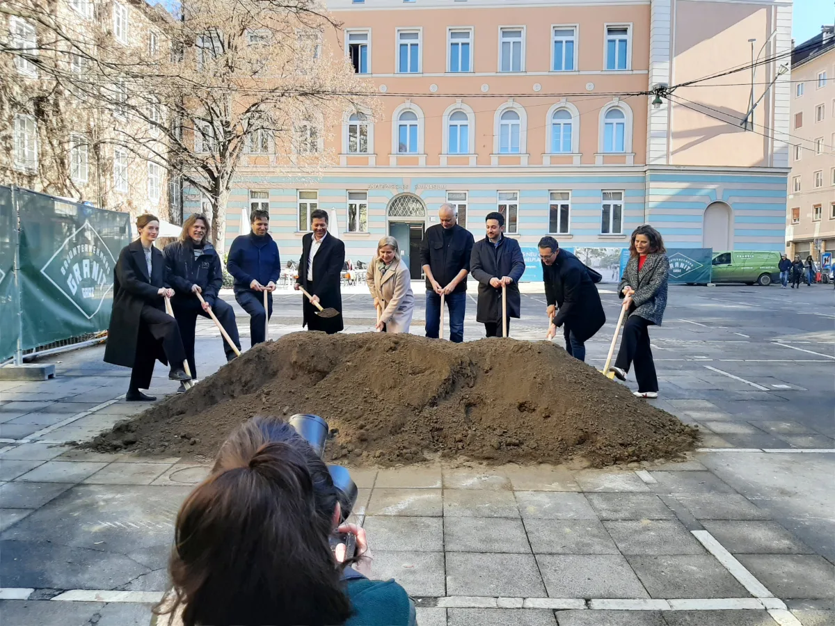 © Redaktion GAT Spatenstich für den Umbau Tummelplatz Graz, Februar 2026, Foto: Redaktion GAT