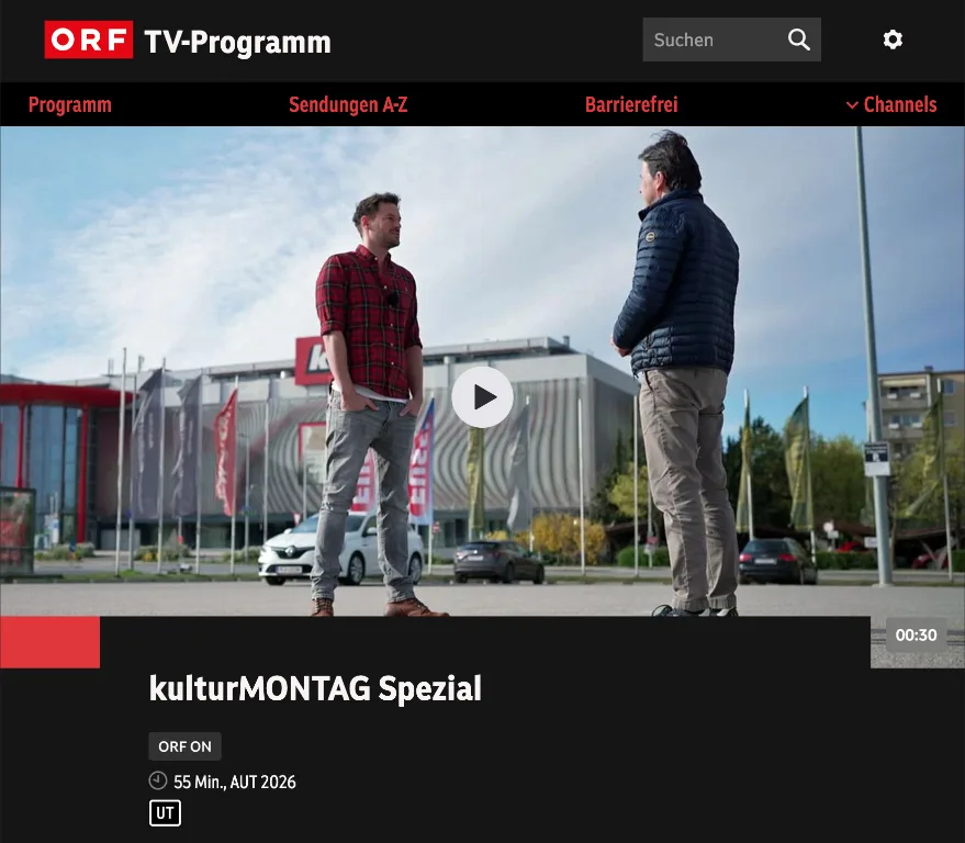Screenshot: ORF kulturMontag, 20.4.2026, © orf