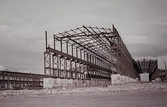 Photo einer Stahlstruktur im Bau