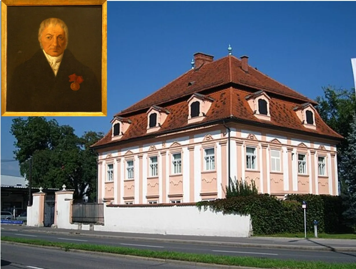 Bild 4: Lazarettgürtel 77, Herrenhaus; Porträt Halbärth (1820, StMG)