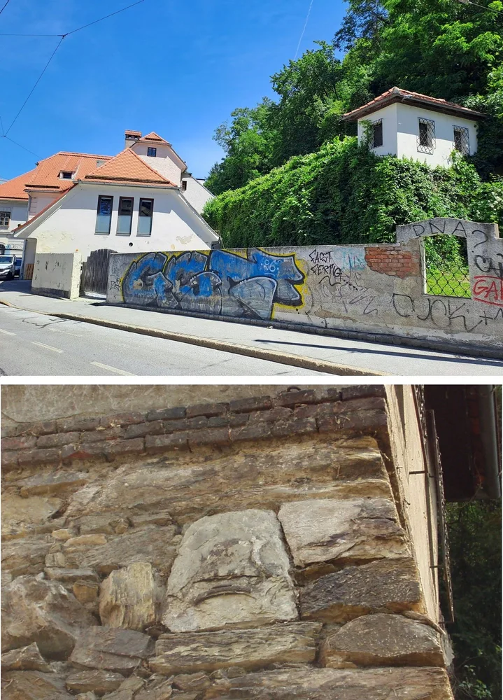 Bild 10: Kaiser-Franz-Josef-Kai 68 a mit Basteitürmchen; Glockenrelief Fotos: Peter Laukhardt