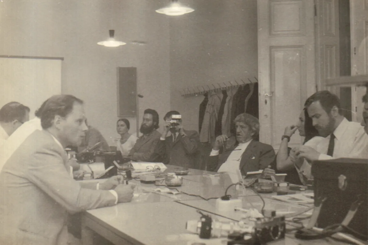 © Archiv Eugen Gross Nachruf Kurrent Treffen mit Wachsmann 1970