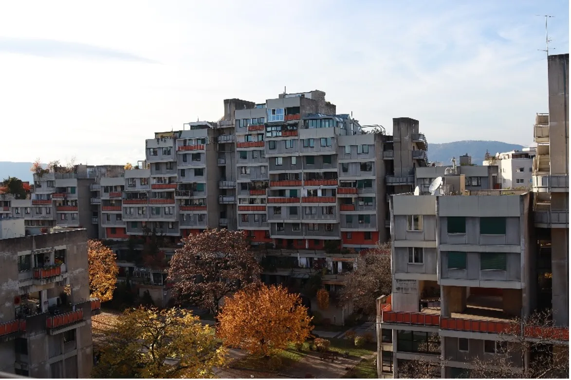 © Marin Čakarić Eine Panorama-Fotografie der Terrassenhaussiedlung in Graz St. Peter, Foto: ...