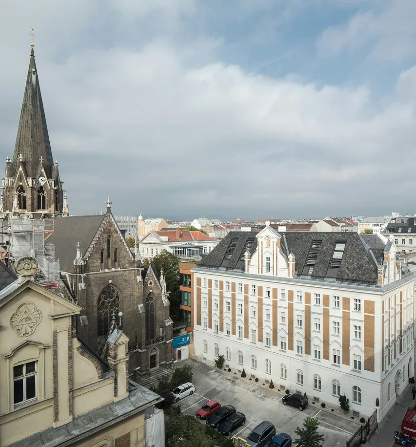 Klostergebäude, sanierung, wien neubau