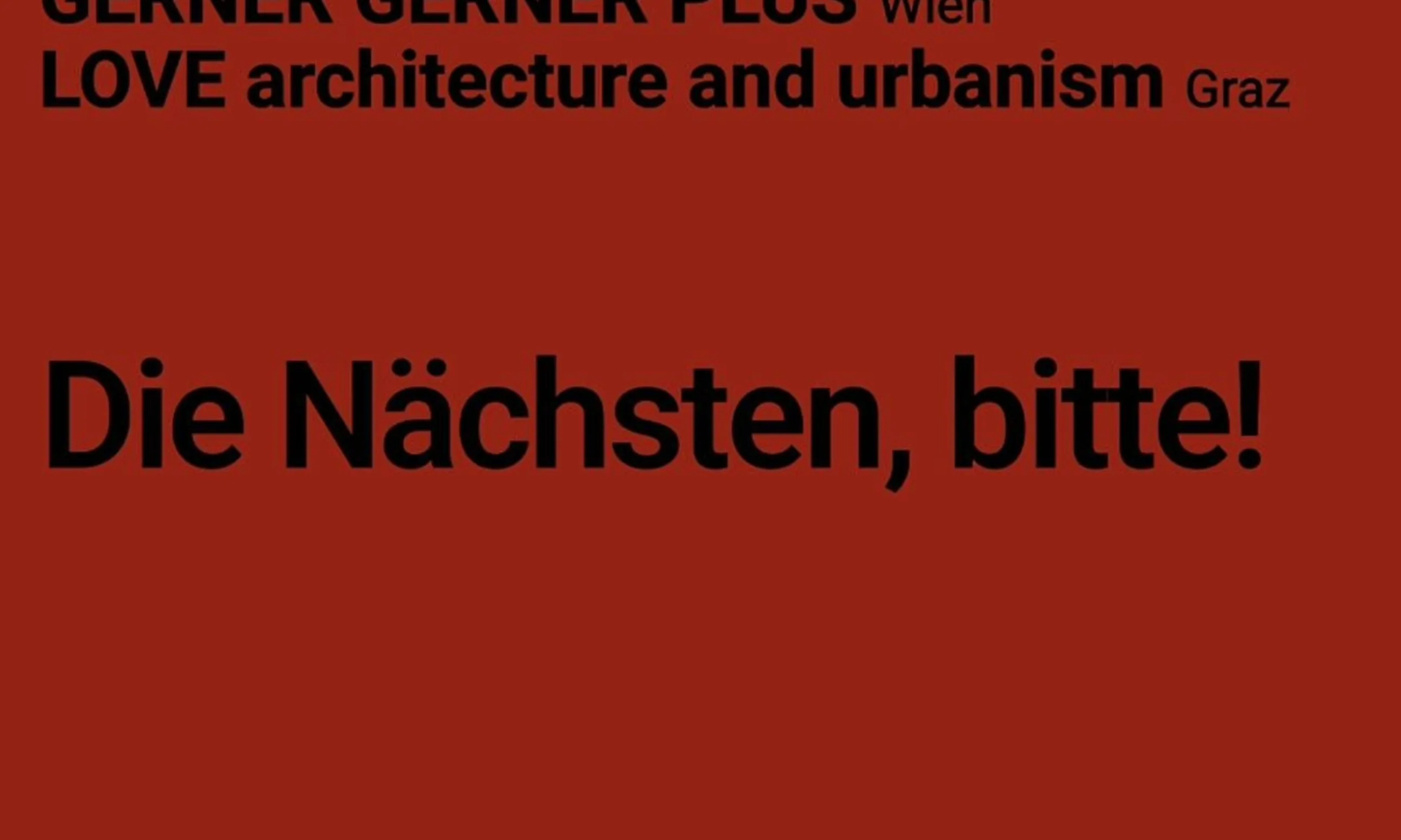 Veranstaltungsflyer - Schwarze Schrift auf dunkelrotem Hintergrund