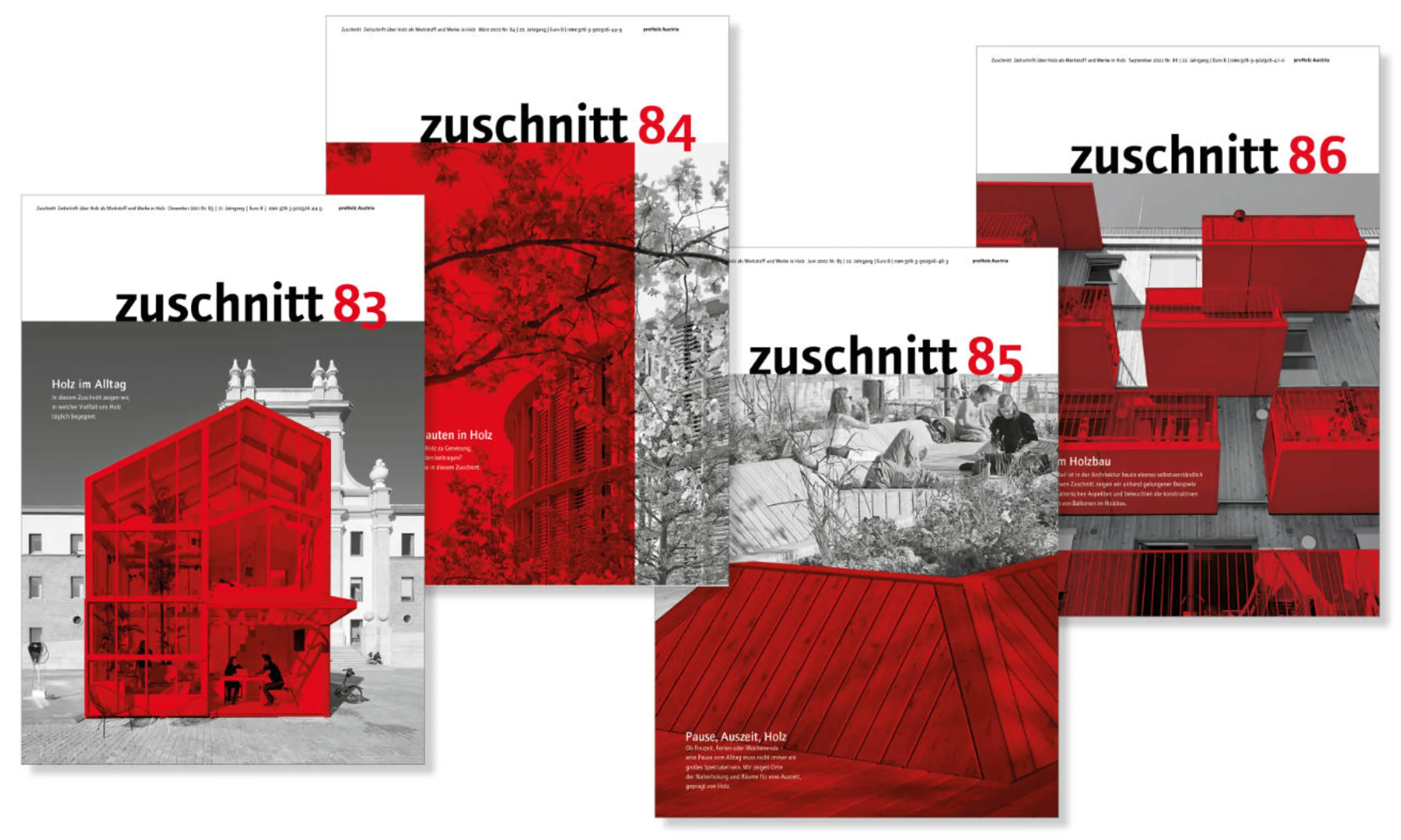 4 Magazincover der Zeitung Zuschnitt ©pro-Holz Austria