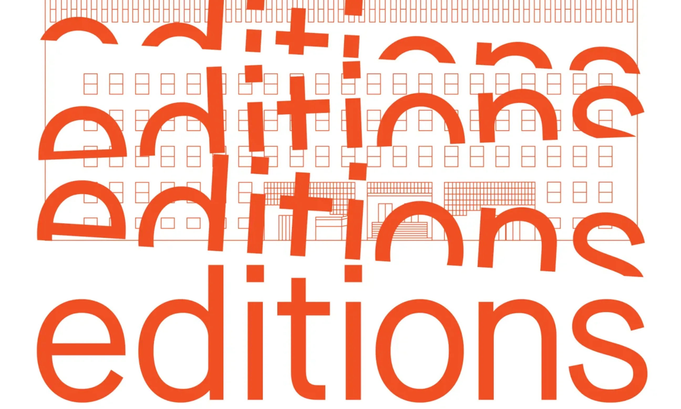 Veranstaltungsflyer - Orange Schrift auf weißem Hintergrund