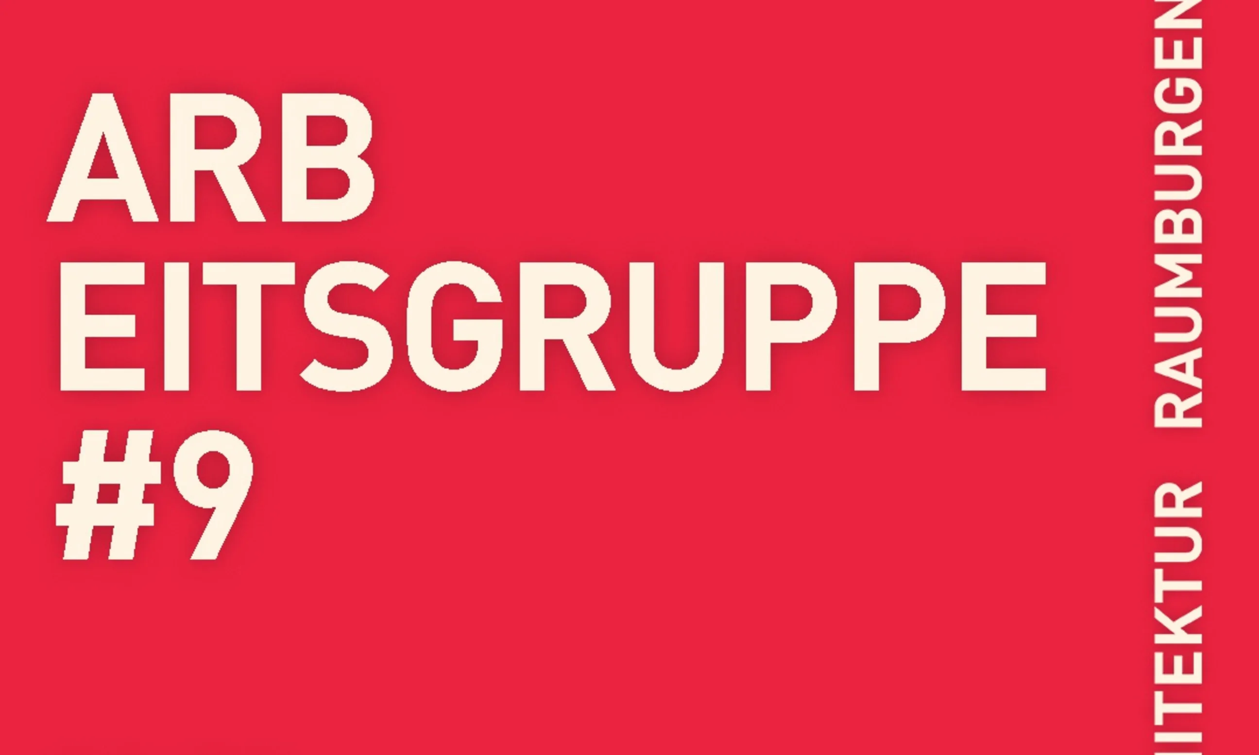 Veranstaltungsflyer - Weiße Schrift auf rotem Hintergrund