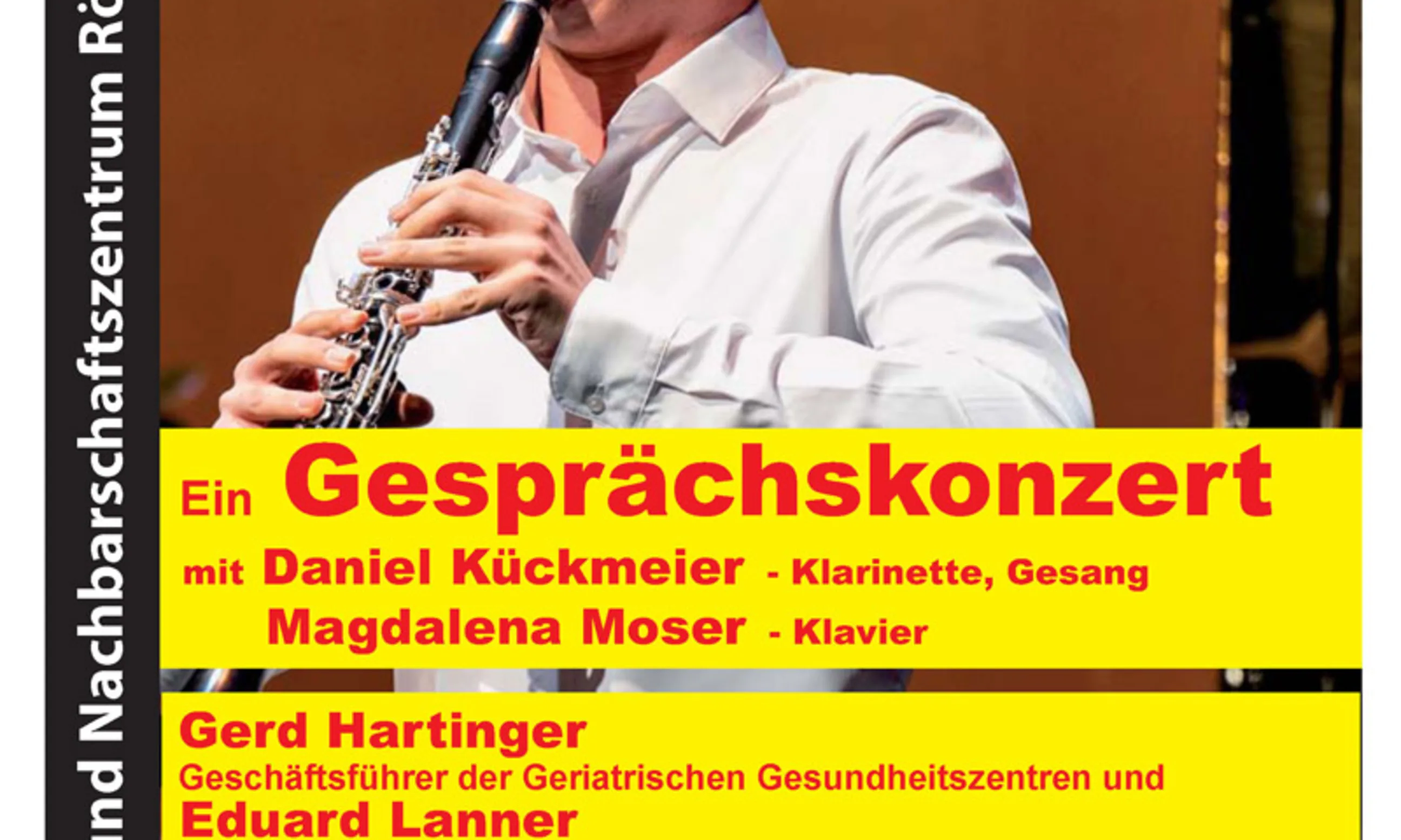 Plakat mit Klarinettisten, © Komitee Rösselmühle, 2025