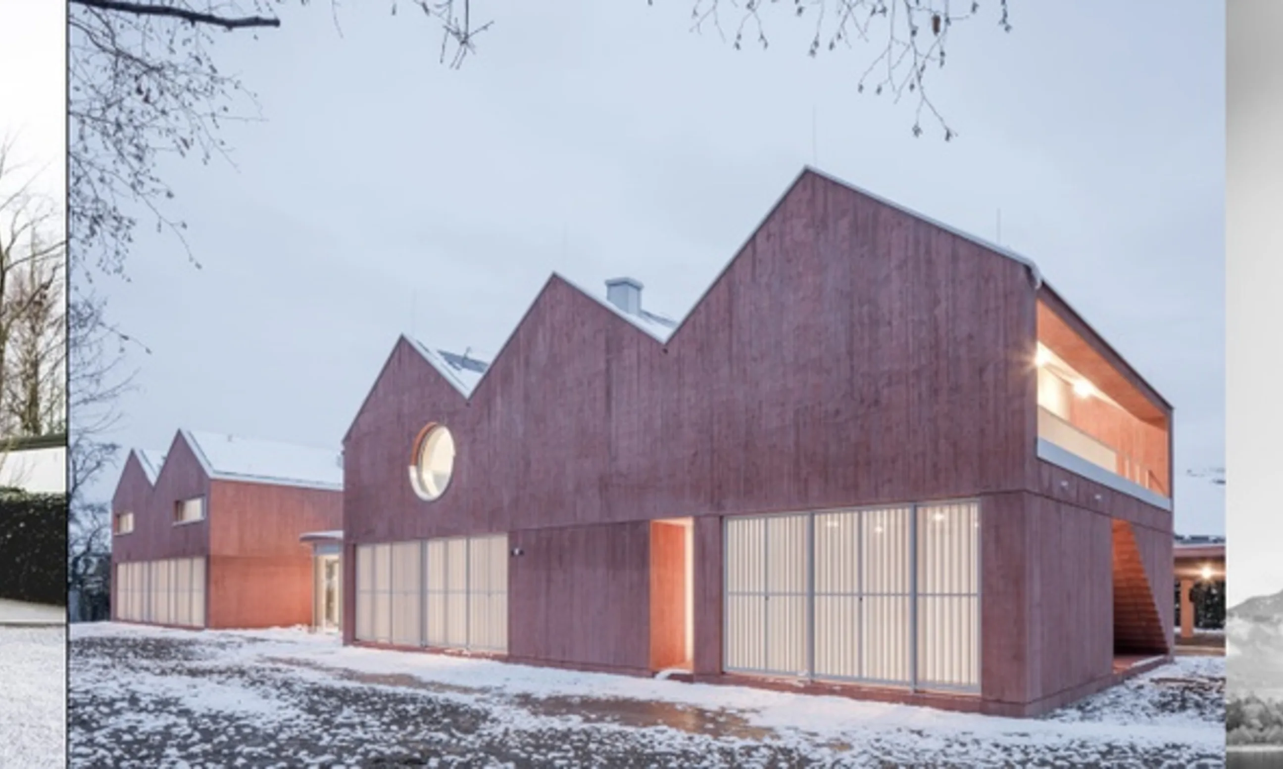 Collage von drei Architekturphotographien